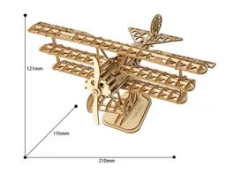 ELLIOT Robotime DIY Airplane DIY 3D Puzzle 21 x 17 6 x 12 1 cm Flugzeug