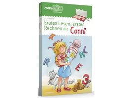 miniLUeK Sets Kasten Uebungsheft e Vorschule 1 Klasse Erstes Lesen erstes Rechnen mit Conni