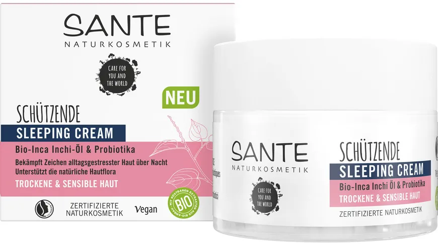 SANTE Schützende Sleeping Cream Bio-Inca Inchi-Öl & Probiotika