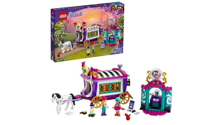 LEGO Friends 41688 Magischer Wohnwagen Spielzeug mit Mini Puppen & Pferd