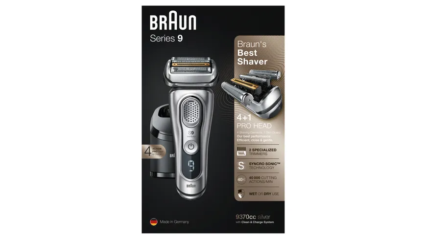 Braun Rasierer Series 9 Wet Dry 9370cc System Online Bestellen Muller Osterreich