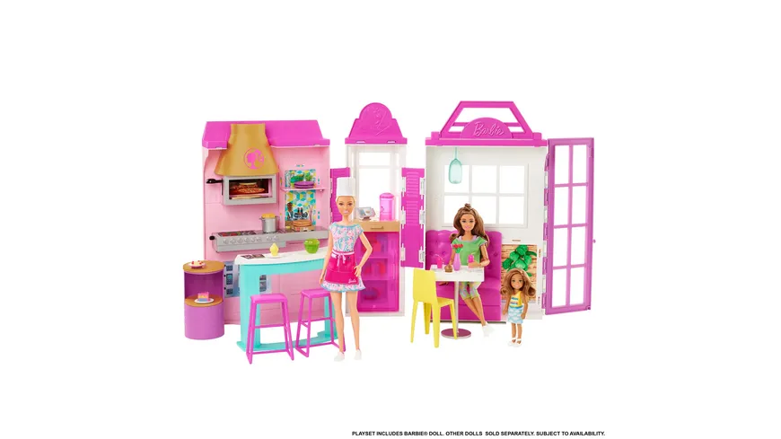 Barbie Restaurant inkl. Puppe (blond), Barbie Bistro mit Zubehör