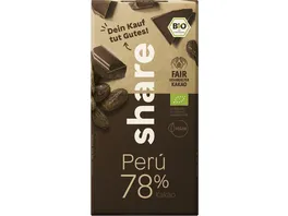 share Bio Schokolade Edelbitter 78 Peru