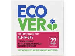 Ecover Tabs Spuelmaschine All In One Zitrone