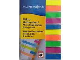 PAPERZONE Haftmarker transparent micro 6 x 48mm