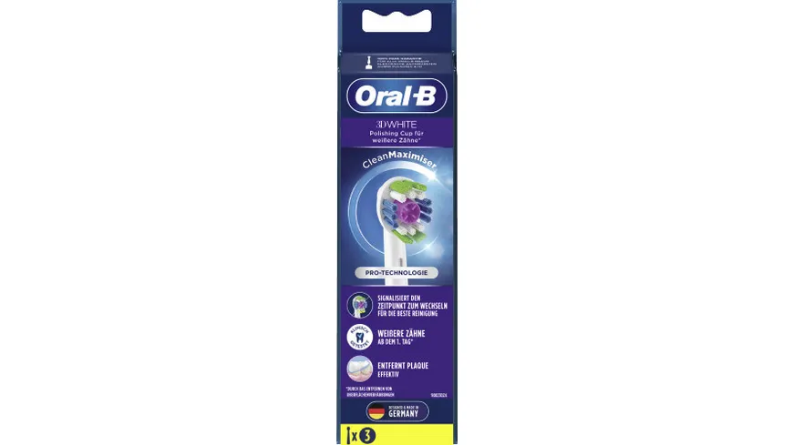 Oral-B Aufsteckbürsten Clean 3D White CleanMaximizer 3er