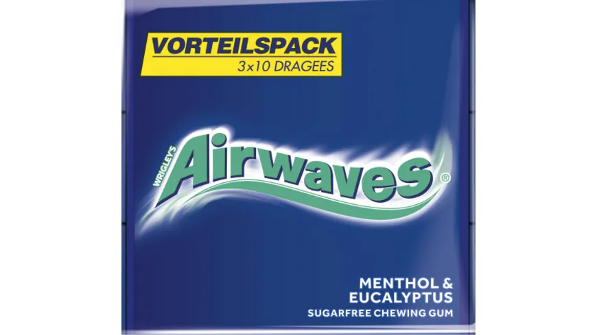 Wrigleys Airwaves Menthol & Eucalyptus gum dragees 10 pieces, 14 g - VMD  parfumerie - drogerie