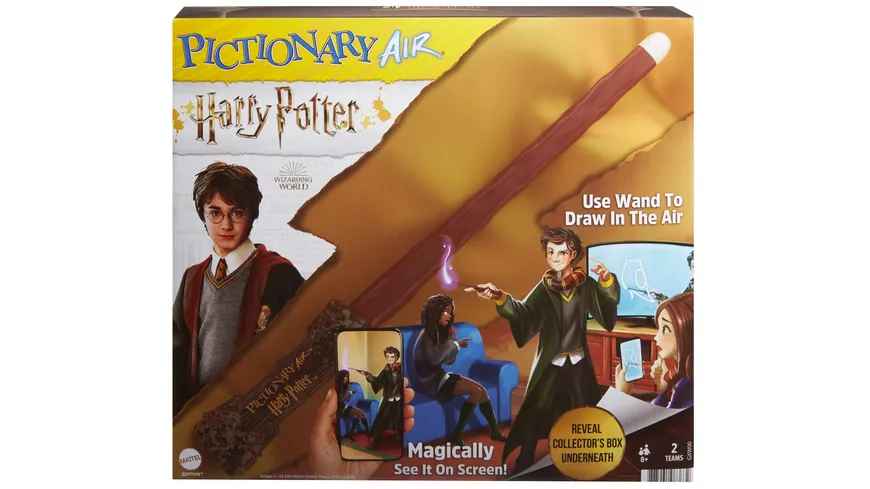 Mattel Games Pictionary Air Harry Potter, Familienspiel, Zeichenspiel