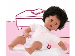 Goetz Muffin to dress Babypuppe mit schwarzem Haar und braunen Schlafaugen 33 cm