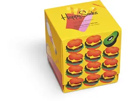 Happy Socks Unisex Socken Giftbox Food 3er Pack