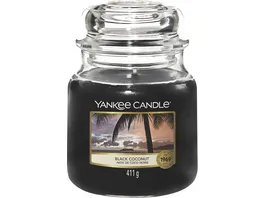 Yankee Candle Mittelgrosse Kerze im Glas Black Coconut
