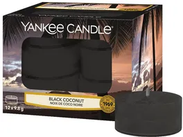 YANKEE CANDLE Teelichter Black Coconut 12er Pack
