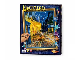 Schipper Malen nach Zahlen Motiv Gruppe Beruehmte Maler Cafeterrasse am Abend Nachtcafe nach Vincent van Gogh Malen nach Zahlen Vorlage