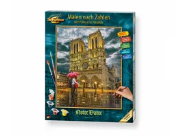 Schipper Malen nach Zahlen Motiv Gruppe Premium Die Kathedrale Notre Dame in Paris Malen nach Zahlen Vorlage