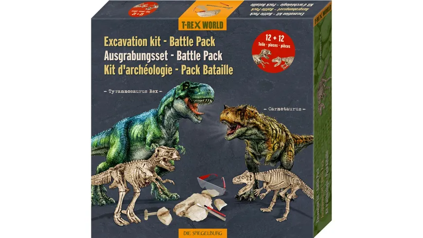 Die Spiegelburg - T-RexWorld - Ausgrabungsset Battle Pack - T-Rex und Carnotaurus