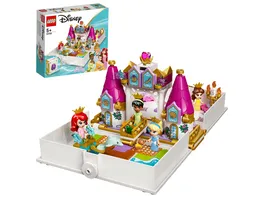 LEGO Disney 43193 Maerchenbuch Abenteuer mit Arielle Belle Cinderella und Tiana