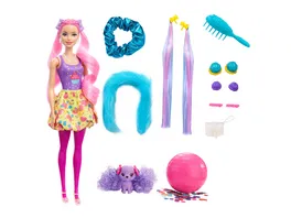 Mattel Barbie Color Reveal Glitzer Haarwechsel Puppe pink cupcake