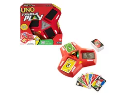 Mattel Games UNO Triple Play Kartenspiel Gesellschaftsspiel