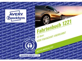 Avery Zweckform Recycling Fahrtenbuch fuer PKW A6 quer