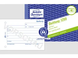 AVERY Zweckform Recycling Q0uittung inkl MwSt A6 quer Recycling Papier