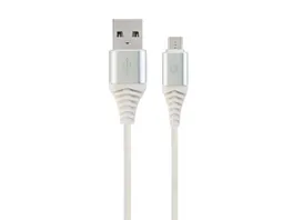 Cableexpert Ladekabel MICRO USB 2 meter Silver White