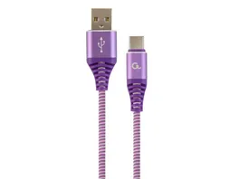 Cableexpert Ladekabel USB C 1 Meter Purple White