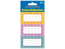 PAP ART Schulbuch Etiketten Meerjungfrau Papier Glitter