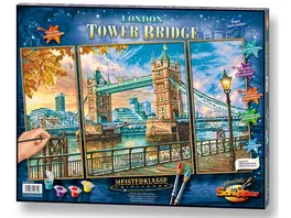 Schipper Malen nach Zahlen Motiv Gruppe Triptychon London Tower Bridge