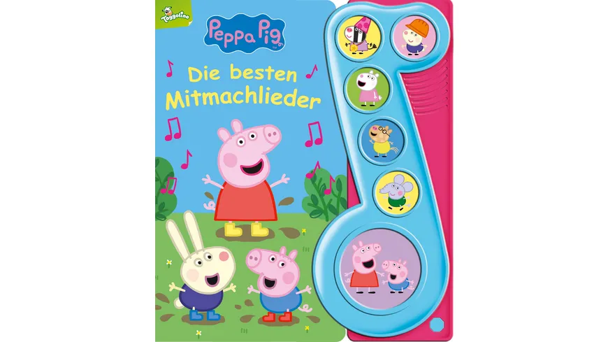 Peppa Pig - Die besten Mitmachlieder - Liederbuch mit Sound - Pappbilderbuch mit 6 Melodien