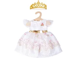 Heless Puppen Prinzessinnenkleid Kirschbluete mit goldener Krone Gr 28 35 cm