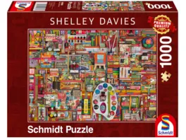 Schmidt Spiele Shelley Davies Vintage Kuenstlermaterialien 1000 Teile