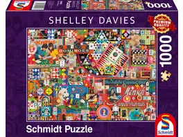 Schmidt Spiele Erwachsenenpuzzle Shelley Davies Vintage Gesellschaftsspiele 1000 Teile