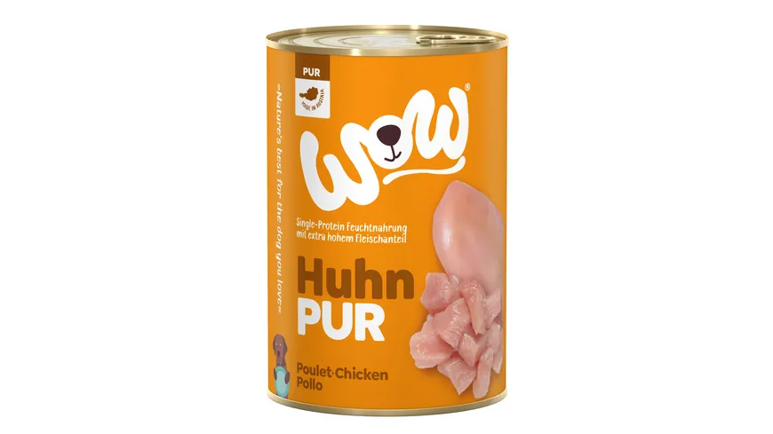 WOW Hundenassfutter Pur Huhn