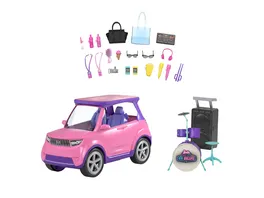 Barbie Big City Dreams SUV Auto inkl Buehne und Zubehoer Spielset