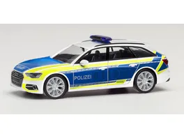 Herpa 096058 Audi A6 Avant Polizei Audi Vorfuehrfahrzeug