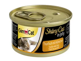GimCat Katzennassfutter ShinyCat in Jelly Thunfisch mit Huehnchen