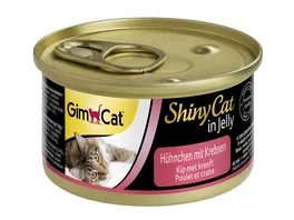 GimCat Katzennassfutter ShinyCat in Jelly Huehnchen mit Krebsen