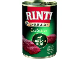 RINTI Hundenassfutter Singlefleisch Exclusive Hirsch Pur