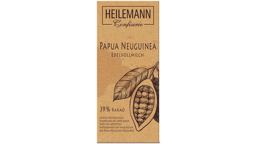 Heilemann Schokolade Edelvollmilch Papa Neuguinea