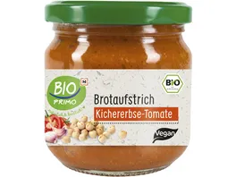BIO PRIMO Vegetarischer Brotaufstrich Kichererbse Tomate