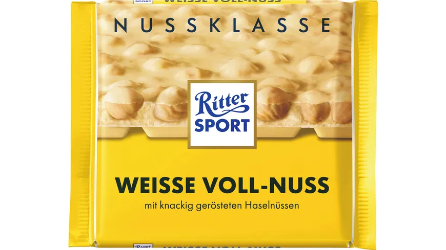 Ritter Sport Nuss-Klasse Weisse Voll-Nuss Tafel