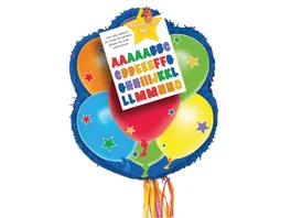 Amscan Pull Pinata Balloons Personalizable Paper Plastic 43 8 x 53 3 x 7 6 cm