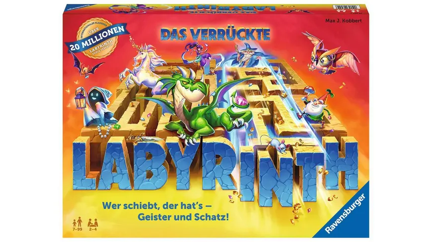 Ravensburger Spiel - Das verrückte Labyrinth - Spieleklassiker für 2 - 4 Personen ab 7 Jahren