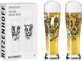 RITZENHOFF Brauchzeit Weizenbierglas Set 7 8 Von Petra Mohr