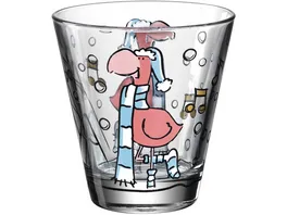 LEONARDO Becher Glas Flamingo Natale
