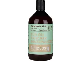 benecosBIO Duschgel 2in1 Bio Minze Haut Haar