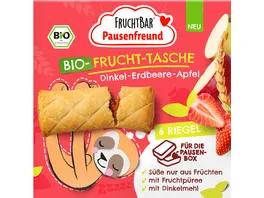 FRUCHTBAR Pausenfreund Bio Frucht Tasche Dinkel Erdbeere Apfel