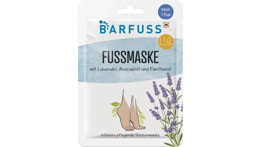 BARFUSS Fußmaske Lavendel Avocadoöl Panthenol