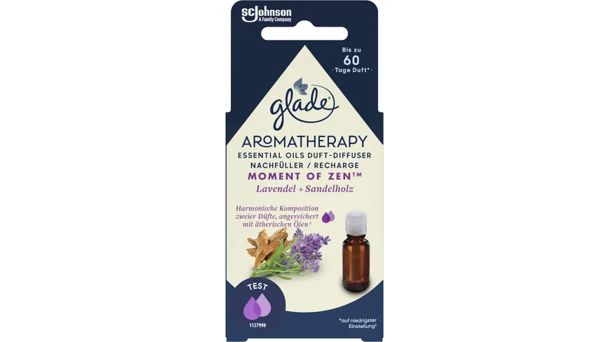 glade Nachfüller Aromatherapy Essential Oils Duft Diffuser Moment of Zen