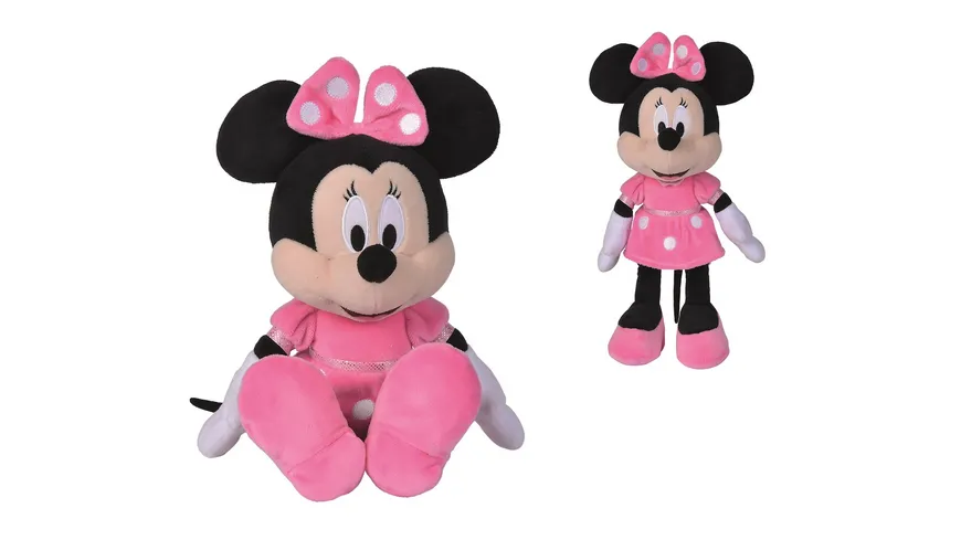 Simba - Disney Minnie Maus Plüsch Minnie pink, 35cm, Minnie mit